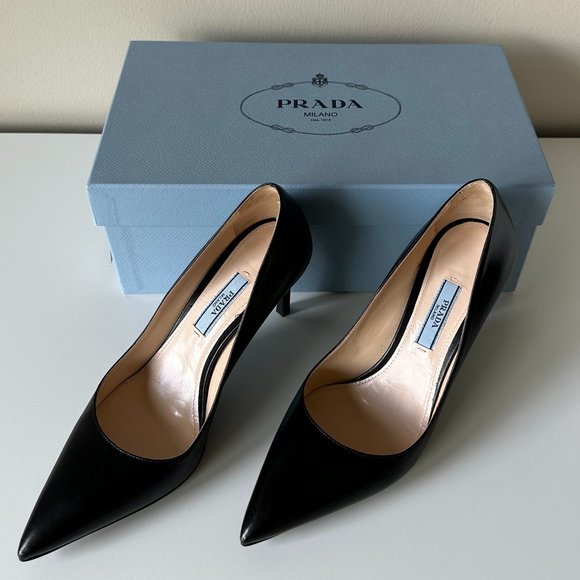 Prada Calzature Donna Capretto Nero Pump - Picture 3 of 12